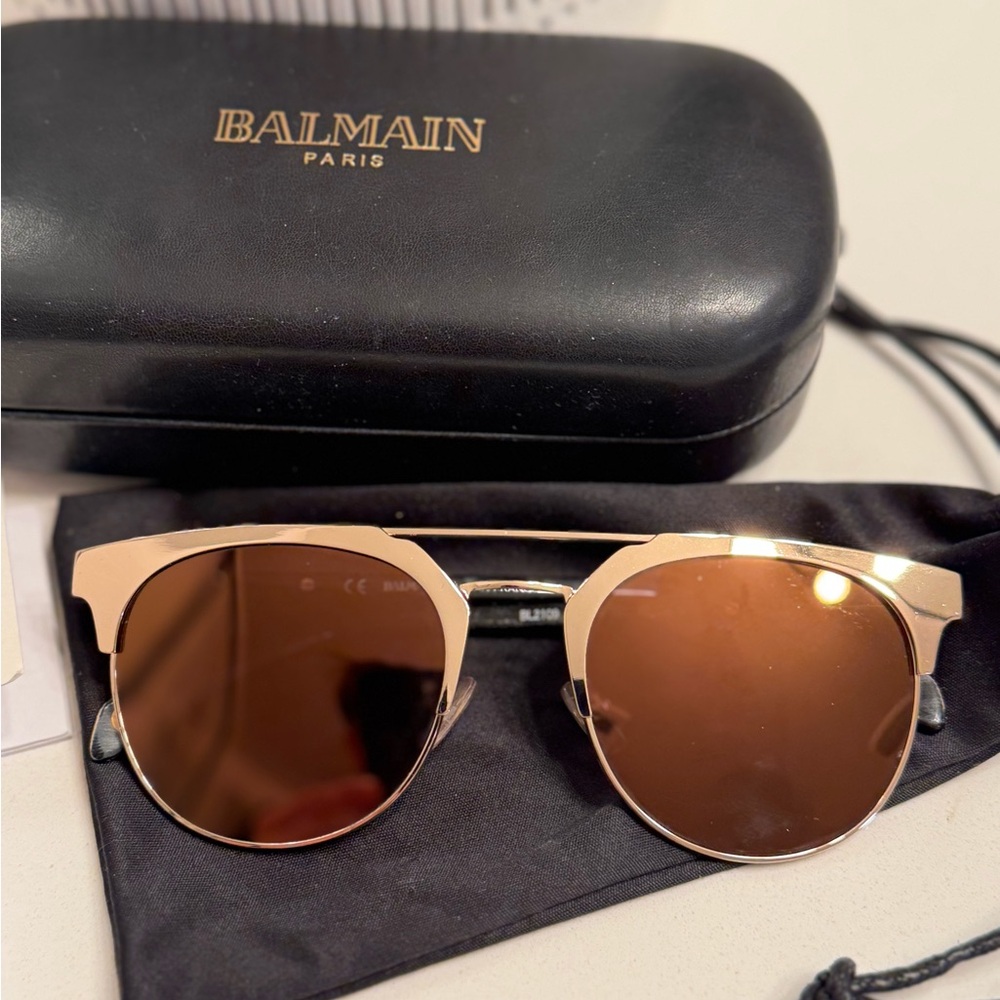 Authentic Balmain Gold Sunglasses